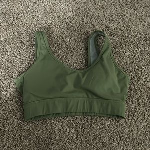 Olive green NVGTN sports bra